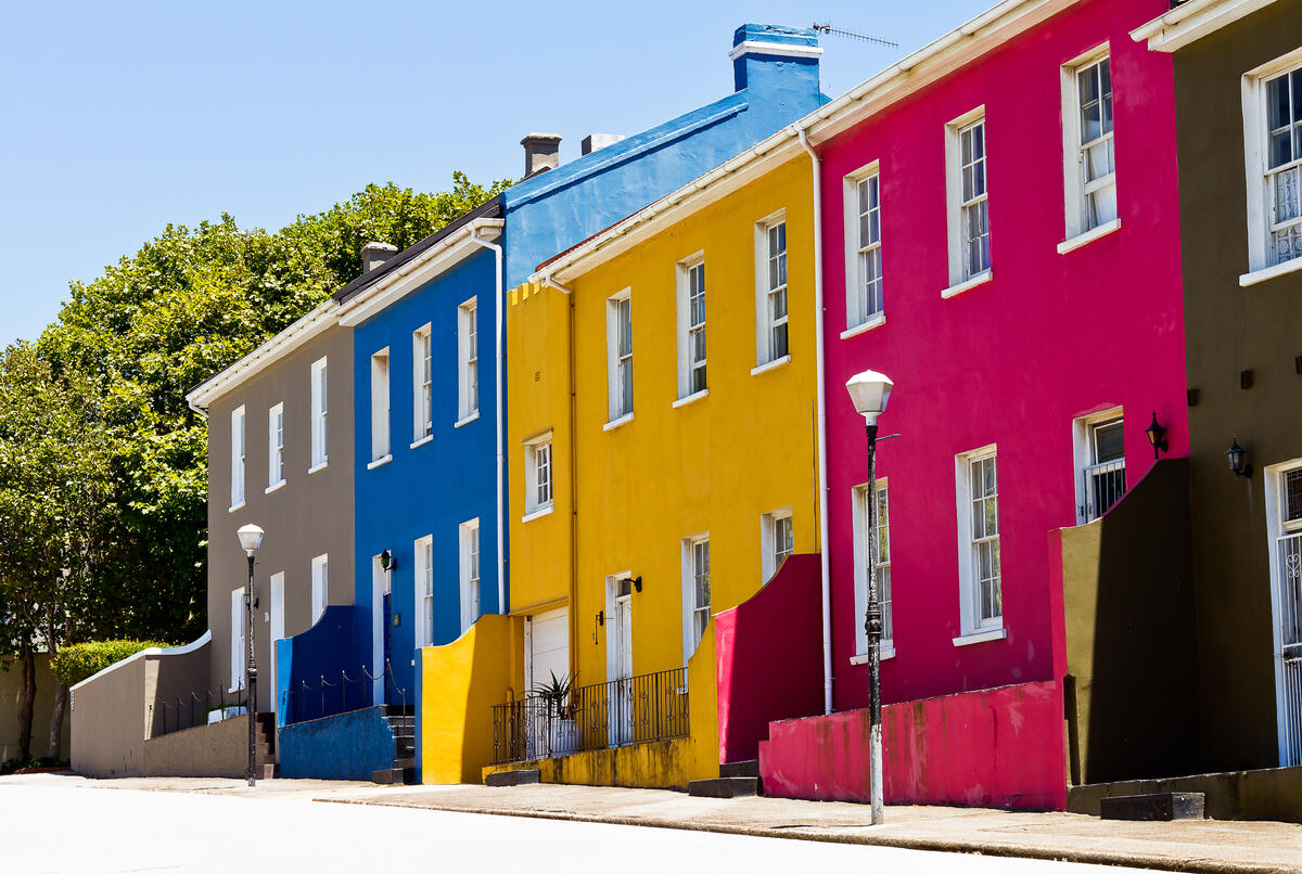 Article Cover of Three Homes in a Row in Color 