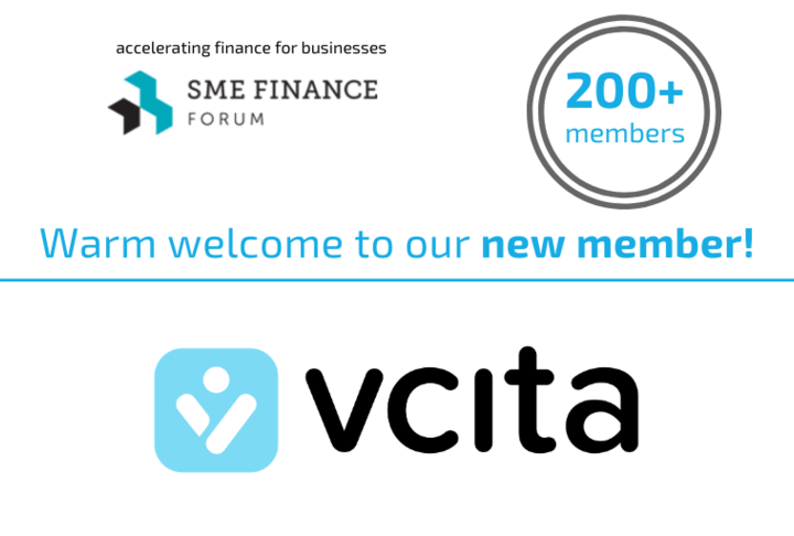 Social media card welcoming new member vcita to 200 membership network