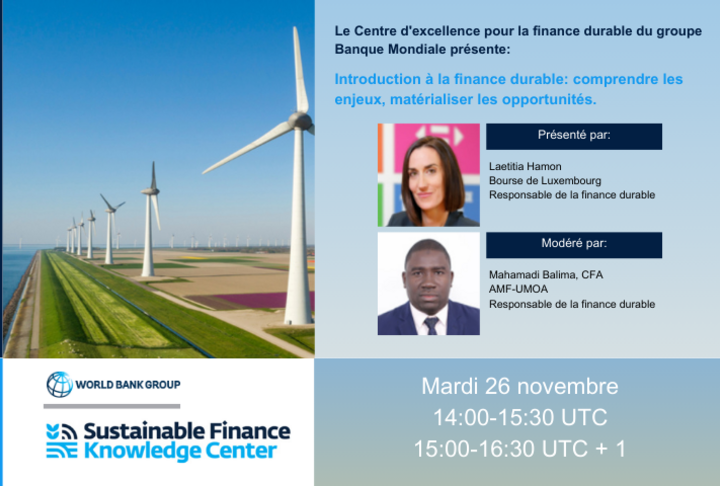 Introduction to sustainable finance: understanding the issues, materializing the opportunities. - In French Introduction to sustainable finance: understanding the issues, materializing the opportunities. - In French