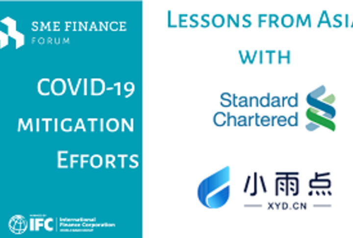 COVID-19 Mitigation Efforts: Lessons from Asia Virtual Roundtable social media card with Standard Chartered and SimpleCredit logos
