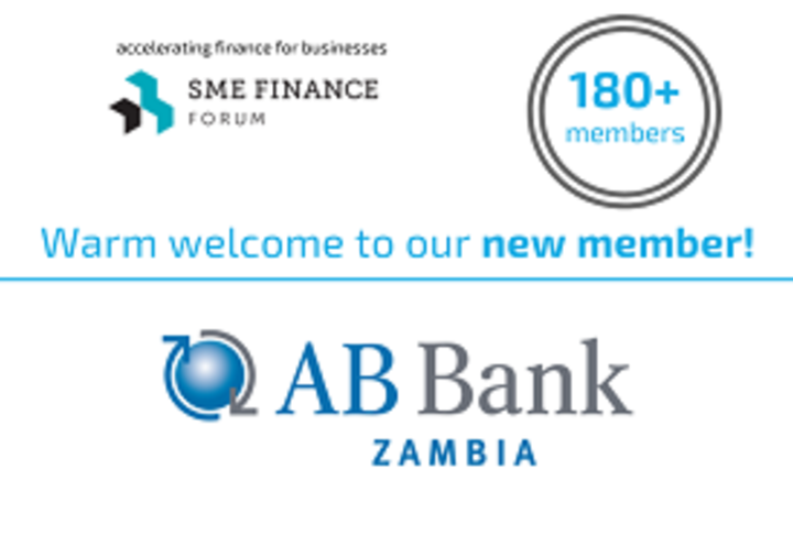 Social media card welcoming new member AB Bank Zambia to 180 membership network