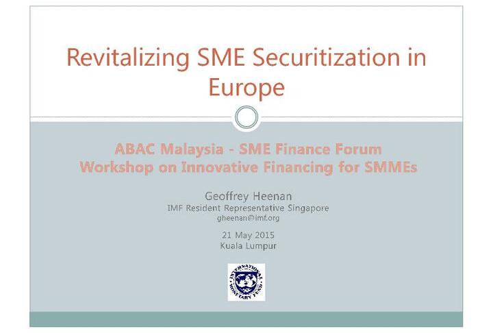 Revitalizing SME Securitization in Europe