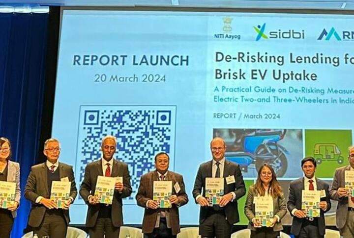 International launch of SIDBI's "De-risking lending for a Brisk EV Uptake: A practical guide on de-risking measures for Electric two- and three-wheelers in India"